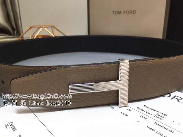 TOM FORD商務男士皮帶 湯姆福特雙面小牛皮腰帶  jjp1877